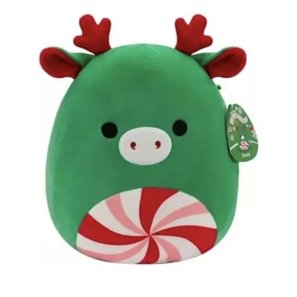 Squishmallows Zumir the Green Moose with Peppermint Swirl Belly 7.5